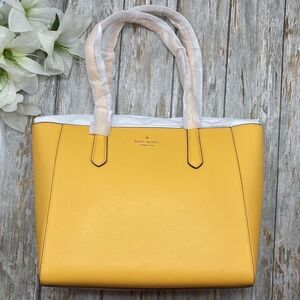 Kate Spade Yellow Gold Fall Staci Medium Tote Bag Purse